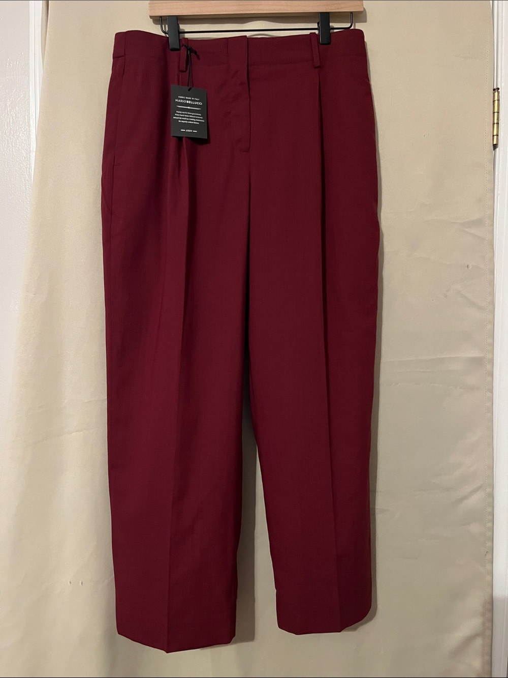 J. Crew Women’s Wool Blend Burgundy Pleated Dress Pants
